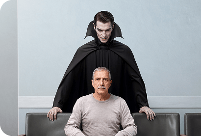Vampire with REBLOZYL patient, demonstrating anemia in LR-MDS