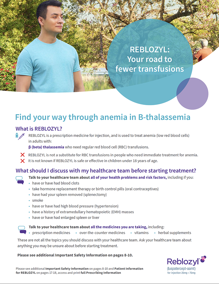 Beta Thalassemia patient brochure thumbnail